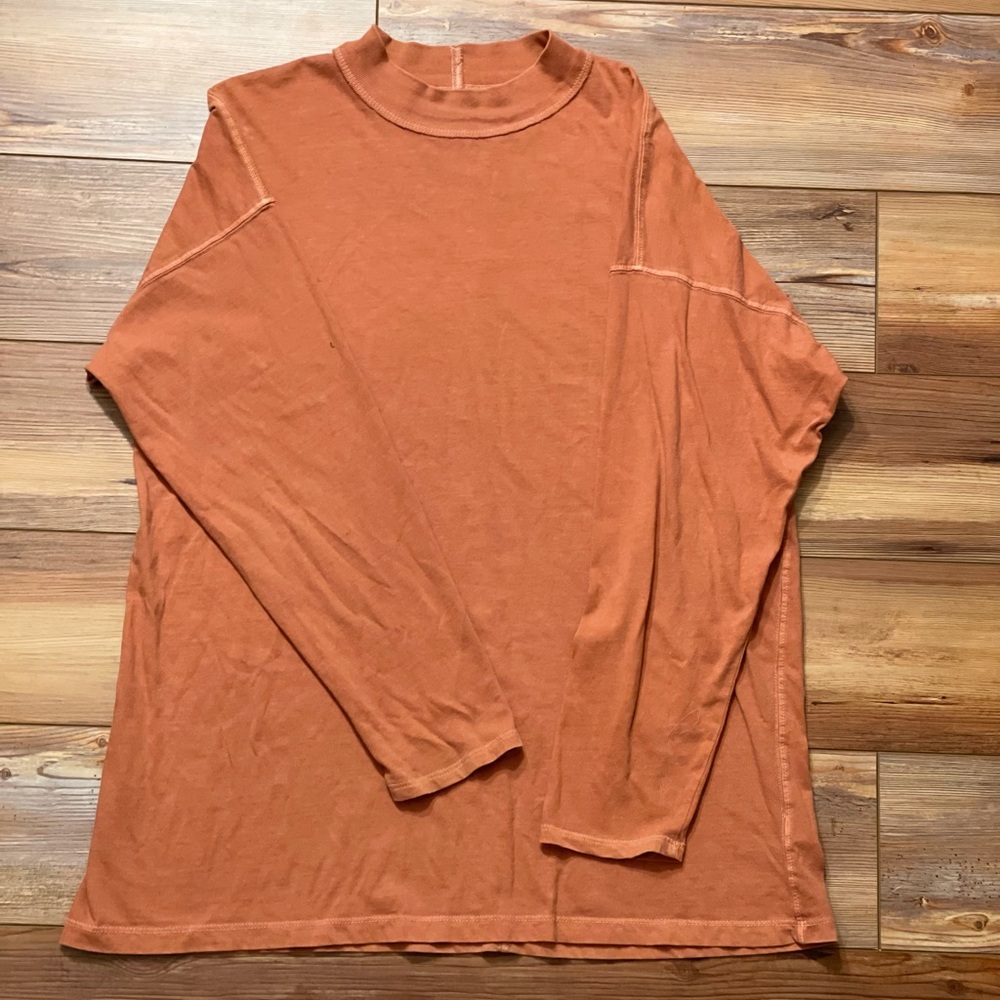 Free People - Burt orange oversized shirt